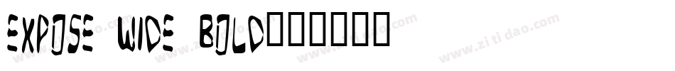 Expose Wide Bold字体转换
